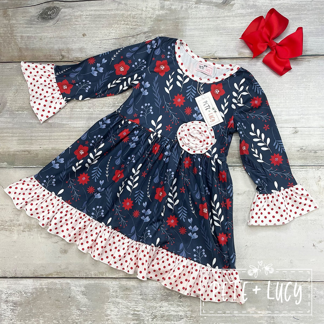 Crisp and Cool Floral Dress