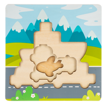 Load image into Gallery viewer, Wooden Transportation Layered Puzzle by Baby Ganz
