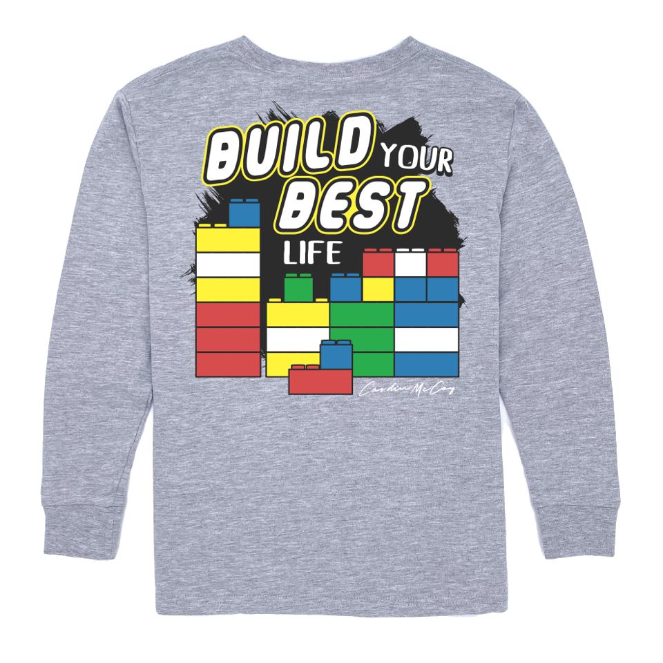 Build Your Best Life Long Sleeve Pocket Tee