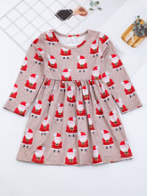 Load image into Gallery viewer, Girl Santa Christmas ruffle twirl Dress: 1-2Y
