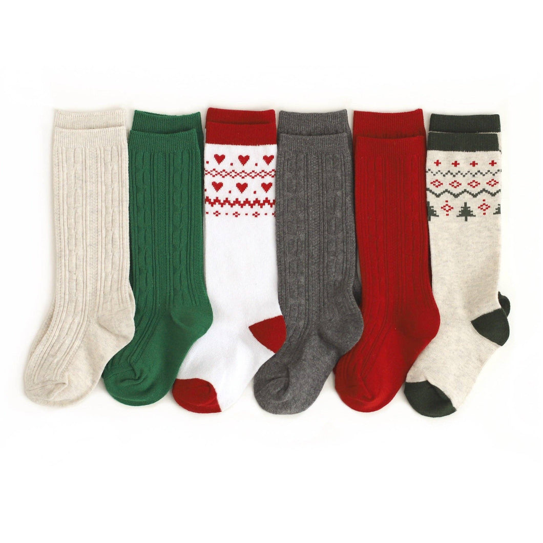 Fair Isle Holiday Knee High Socks