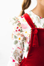 Load image into Gallery viewer, Red Velvet Pinafore Dress by Mila &amp; Rose

