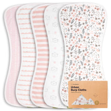 Load image into Gallery viewer, 5-Pack Baby Burp Cloths For Boys &amp; Girls by KeaBabies
