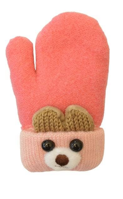 Pink Sierra Mouse Soft Knit Mittens for Baby or Toddler