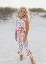 Load image into Gallery viewer, Kids Retro Daisy Checkered Spring Summer Bell Bottom Set
