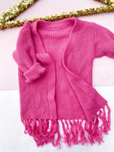 Load image into Gallery viewer, Hot Pink Fringe Cardigan
