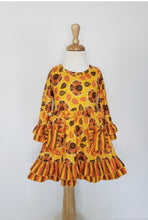 Load image into Gallery viewer, Mustard Turkey Leaf Dress
